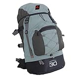 0030 - MOCHILA CRAMPON 30 - PRETO COM CINZA