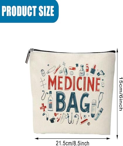 Image of Medicine Bag for Travel, Portable Medicine Pouch Organizer for Daily Use, Small Travel Pouch for Toiletries and Essentials, Compact Travel Kit for First Aid and Medications