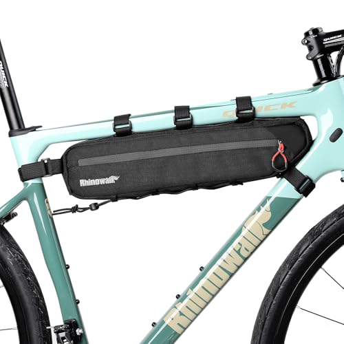 ENJOHOS Sacoche Velo Cadre Étanche 2.1L, Sac Cadre Velo Triangle, Sacoche Vélo de Tube, Sac Triangulaire pour Vélo de Route, Gravel Velos, Accessoires Velos, Noir