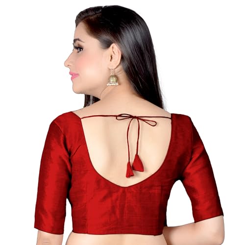 Image of Chandrakala Casual Blouses for Women Sarees,Readymade (B186-P)