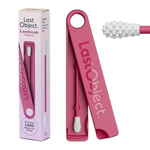 LastSwab® Reusable Cotton Swabs for Ear Cleaning – The Sustainable and Sanitary Alternative to Single-Use Q Tips – Zero Waste and Easy to Clean – Comes with a Convenient Travel Case Holder – Red