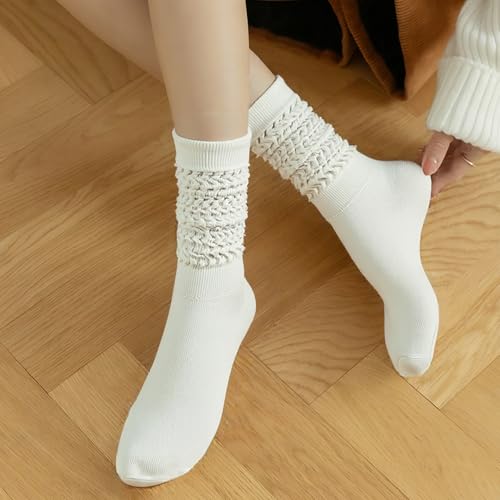 Image of 6 Pairs Slouch Socks for Women, Soft Extra Long Thick High Slouch Slouchy Sock for Women Mothers Gifts