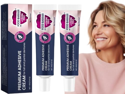 Crema Adhesiva para Dentaduras Postizas,2pcs 40g Pegamento Dentadura Postiza,Adhesivo Dentadura Postiza,Adhesivos Termoplástico Para Dentadurass Postizass