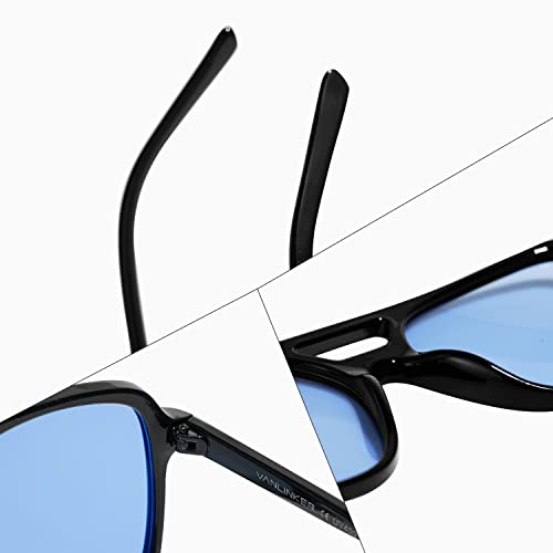 Image of VANLINKER Retro Vintage 70s Square Aviator sunglasses for women men VL9611X