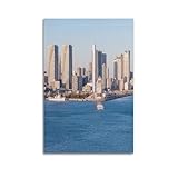 YiXong Póster decorativo de Tokio Japón Skyline en lienzo para pared e impresión artística moderna para decoración de dormitorio familiar, 60 x 90 cm