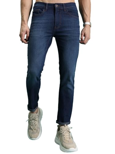 Image of Highlander Men's Straight Fit Jeans | Mid Rise | Stretchable Fabric | Designed for Comfort & Ease of Movement | Jeans for Man