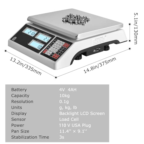 Báscula Contadora Industrial Digital 10kg Precisión 0.1g miniatura 2