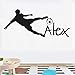 Nombre personalizado fútbol pegatinas de pared sala de estar TV pared sofá dormitorio sala de niños cocina decoración de la oficina mural DIY top vinilo 59X120cm