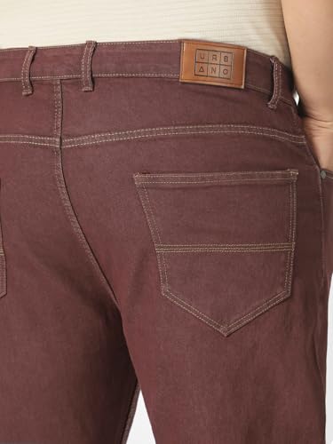 Image of Urbano Plus Men's Regular Fit Mid Rise Washed Jeans Stretchable
