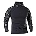 HANTONGHAO Homme militaire uniforme tactique à manches longues t-shirt hommes Camouflage armée Combat chemise vêtements Multicam petit haut