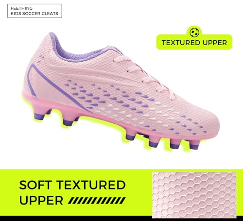 Kids Soccer Cleats for Boys/Girls Youth Lightweight Football Shoes for Firm Ground Non-Slip Athletic Cleats for Little Big Kids3