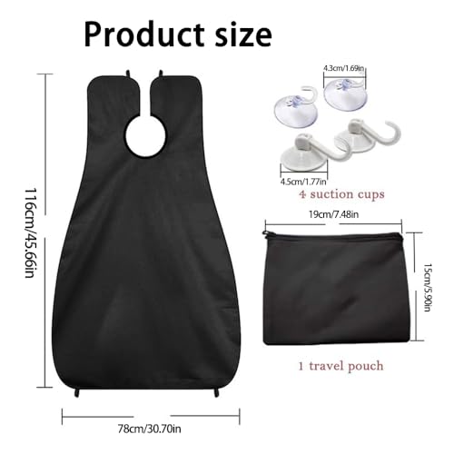 2-Pack Beard Grooming Aprons - Waterproof Hair Catcher Set for Shaving & Trimming, Non-Stick Shave Capes in Black & White - Perfect Grooming Gift Set for Men, Husband or Dad