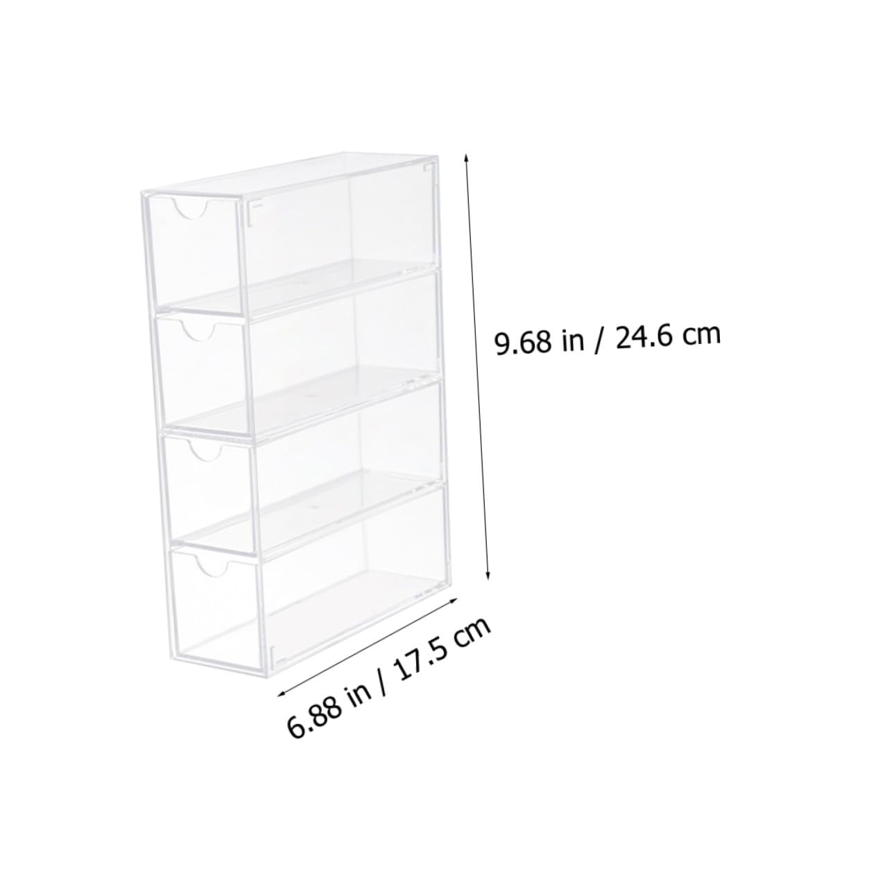 Caja Transparente para Guardar Gafas de Sol y Gafas 4 Capas y 2 Unidades, Organizador Resistente de Acrílico PS para Exhibición en Mostrador