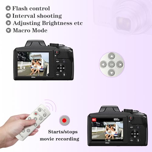 AODELAN Camera Remote Control Wireless Shutter Release for Nikon COOLPIX P1000 P950 B600 A1000 Z50 Z30 Z fc Z6 II Z7 II,Replaces Nikon ML-L7 - Thumbnail 2
