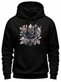 CyNvUlIs Ship Next Day, Hoodies for Men Women Black Roses Leaves Graphic Hoodies Unisex Sweatshirts Long Sleeve Pullover Outfits Clothes S-XXL