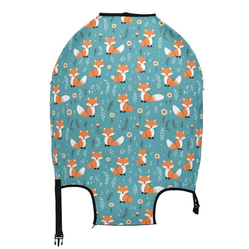 Joisal Cute Foxes Suitcase Protector Cover Tsa Approved Fit 18-32 Inch Luggage Identifiers2