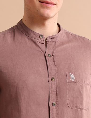 Image of U.S. POLO ASSN. Regular Fit Shirt for Men - 100% Cotton, Breathable & Comfortable, Full Sleeves Casual Shirt for Men