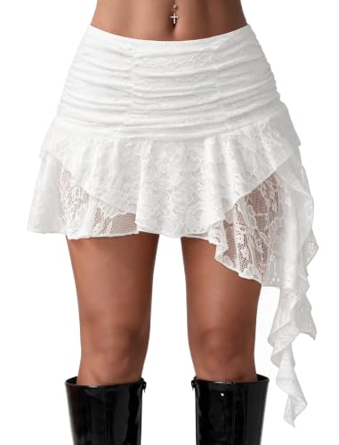 White Asymmetrical Skirt