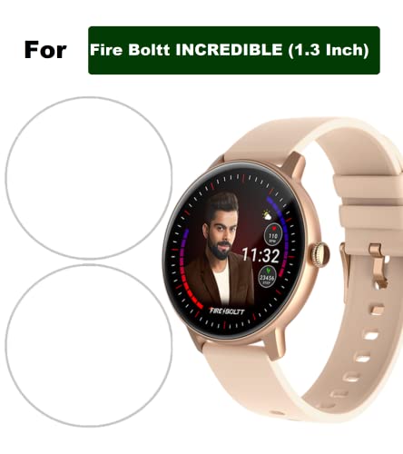 Image of Hydrogel Screen Protector For FIRE BOLTT INCREDIBLE SMARTWATCH (1.3 inch) - Anti-Scratch, Bubble-free, Edge To Edge TPU Film Screen Guard for FIRE BOLTT INCREDIBLE (Pack of 2)