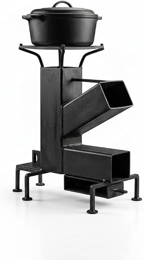 Portable Chulha | Rocket Stove, Wood (Lakdi) | Cow Dunk (Upla) and Biomass Fuel, Outdoor Camping and Indoor Cooking, No Ga...