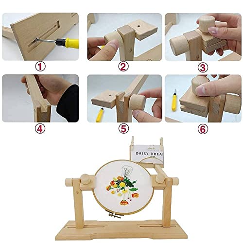 Support de cerceau de point de croix réglable pour projets d'artisanat - 7