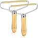 Lot de 2 rouleaux anti-peluches portables pour moquette, nettoyeur de tapis professionnel avec long manche en bois, rasoirs manuels pour pull, manteau tissé, tricot, poils d'animaux