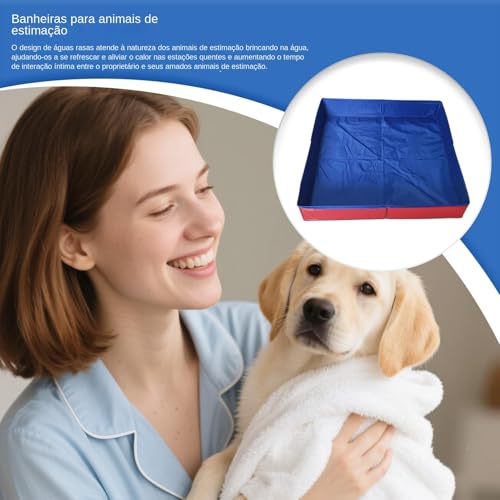 Banheira Para Pets | Piscina PVC Para Cães Dobrável Formato Quadrado,Banheira Portátil Que Economiza