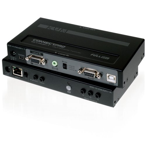 ConnectPRO EOC-KVMUSA1 KVM Console Extender for Video, USB, Serial, and Audio over CATx up to 1,000 ft.