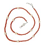 DEARMAMY de flor de de arroz cadena de gafas para titular de gafas sujeta cuelga gafas Máscaras cadena de máscara cadena de cuentas bohemia Rosario
