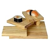 Soporte de exhibición de sushi genérico - Soporte de exhibición de madera para Sashimi | Bandeja de pisos Sushi | Para casa, apartamento, restaurante, Izakayas, cocina, comedor,