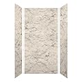 Transolid SWK483696-49V 48-in x 36-in x 96-in Glue 3-Piece Shower Wall Kit, Sand Creme Velvet