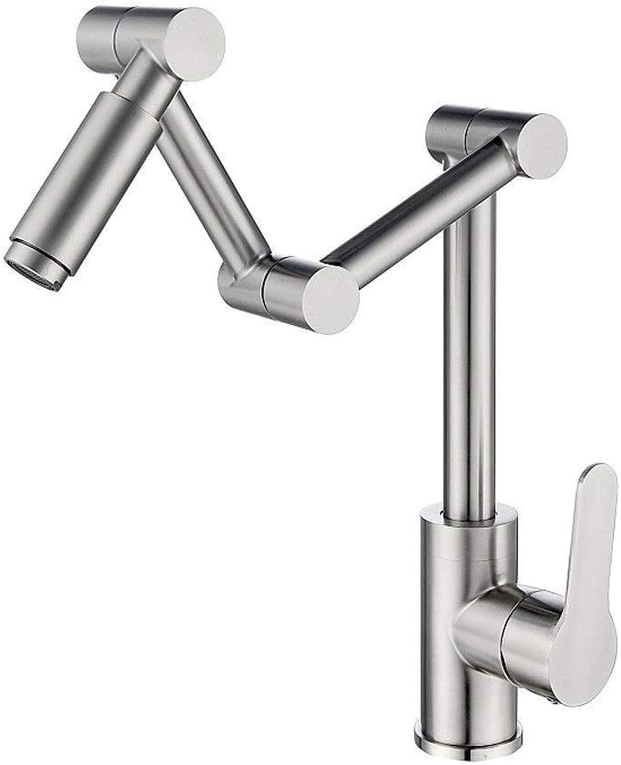 Robinet de cuisine 304 en acier inoxydable brossé durable et contemporain