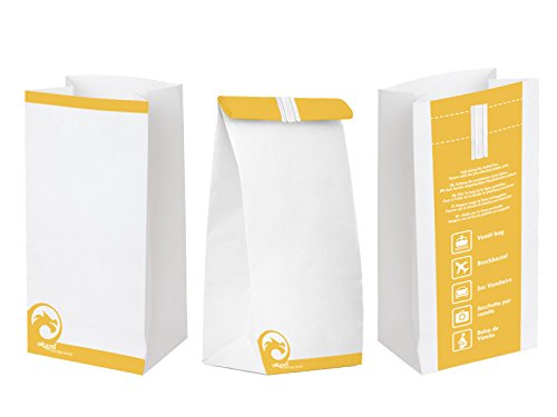 Oqard Disposable Sick Bags - Sealable Paper Vomit Bag with Plastic Lining - Great for Travel First Aid Kits Pregnancy or General Sickness - Pack of 10