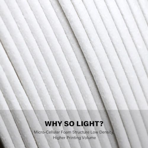 Image of RepRapper Light Weight Pre-Foamed PLA Filament 1.75mm, 330 Meters, White | Low-mass prints for RC aircraft, drones, gliders & lightweight models; matte surface bonds well to all DIY paints
