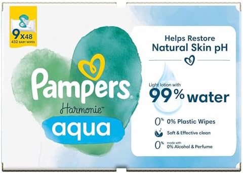 Pampers Prima Islak Havlu Mendil Aqua Pure 432 Yaprak 9'lu Fırsat Paketi - Görsel 1