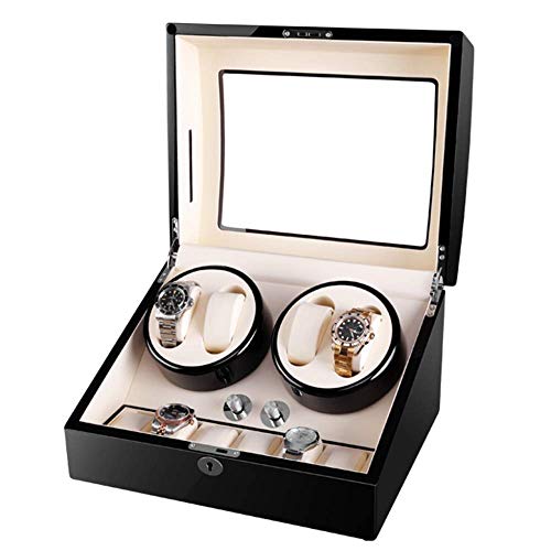 Caja watch winder automática rectangular para un reloj con luz y 5 programas automáticos 5