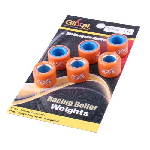Image of Glixal 20X15mm High Performance Racing Variator Roller Weights Set For Honda PCX 125 150 Polaris RZR 200 SYM SUZUKI KYMCO VESPA Scooter Quads ATV UTV (15 Gram)