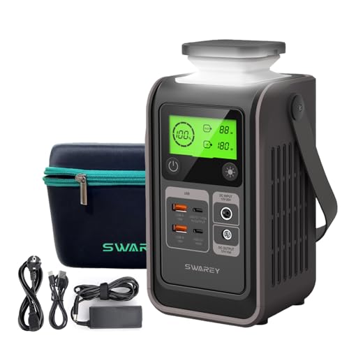 SWAREY Batterie externe 60,000 mAh, Power Bank de charge rapide PD 140W Bidirectionnelle pour Ordinateur portable, Smartphones, iPad, tablettes (Avec chargeur...