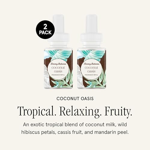 Image of Pura x Tommy Bahama Home Diffuser Refill, 2 Pack, Coconut Oasis