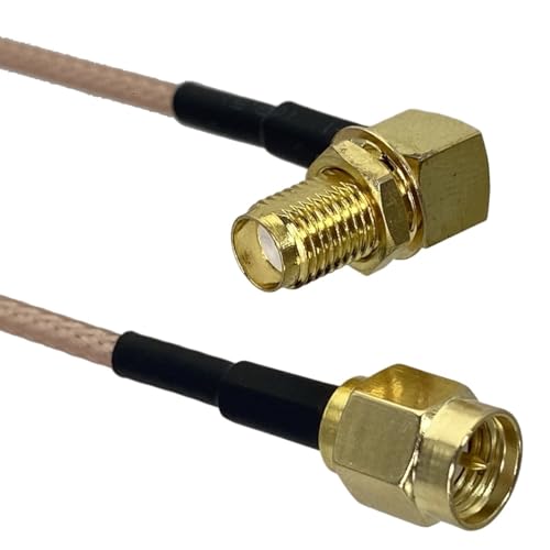 RG316 RG174 �P�[�u�� SMA �I�X�v���O - SMA �I�X�v���O ���X�W���b�N �i�b�g �o���N�w�b�h �X�g���[�g ���p R*/F �W�����p�[ �s�O�e�[��(WHITE,20CM)