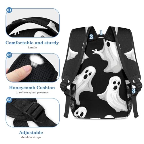 Sac à dos d'école Fun Black Spooky grand format pour le collège