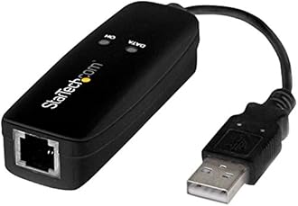 StarTech.com 56K USB Dial-up & Fax Modem - V.92, External - Hardware Based USB Modem - Transfer Rates up to 56Kbps (Data) / 14.4Kbps (fax)