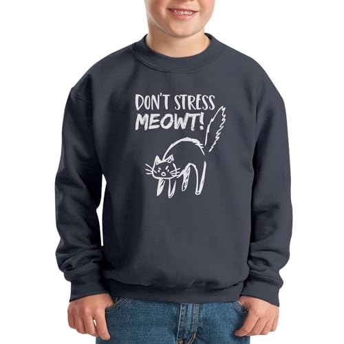 Sweatshirt enfant Don't Stress Meowt chat pull mignon ado - 2