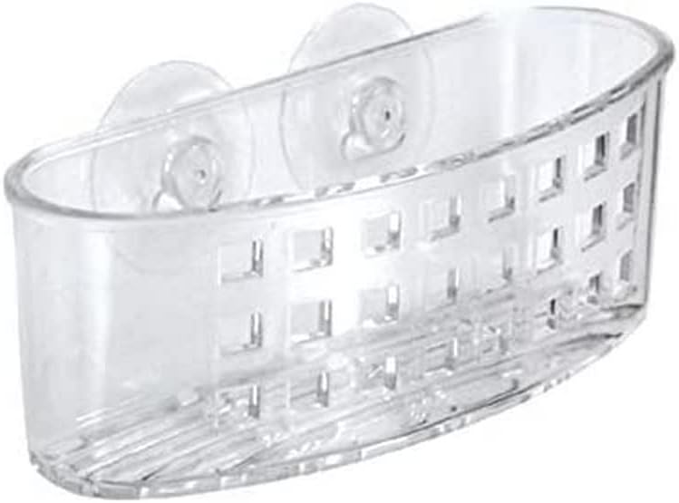 iDesign Kitchen Sink Suction Holder for Silverware, Flatware, Cutlery - Clear