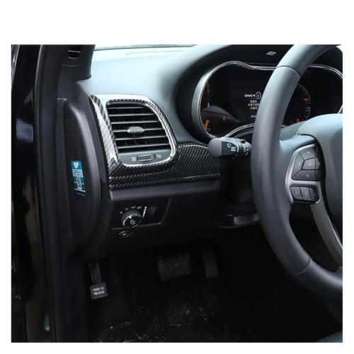 Pegatinas de fibra de carbono para consola de Jeep Grand Cherokee 2011-2020 5