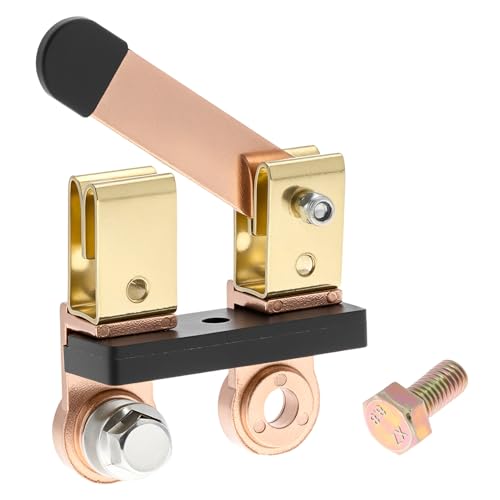 QWORK Side Post Battery Disconnect Switch 12V 24V, Heavy Duty Brass Knife Blade Master Cut Off Switch 750A for Car Truck RV Marine Boat Auto Vehicle Battery Saver