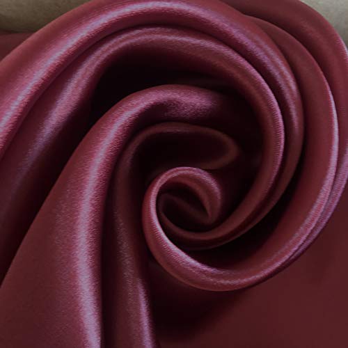 Megachest Tela de organza de satén de 12 colores para decoración de múltiples anchuras disponibles, se vende por metro (vino rubí, 15 cm de ancho - 50 metros) Cover