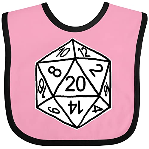 inktastic 20 Sided White Dice Baby Bib - Gus Fink Studios