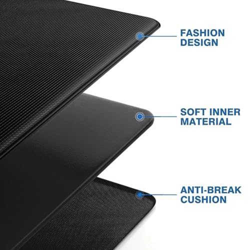 Tapis de cuisine imperméable noir pour sol ergonomique et bureau debout - 5