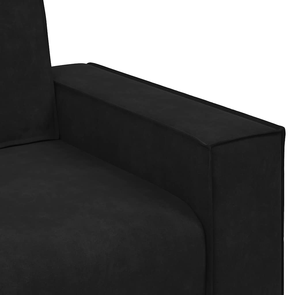 vidaXL Sofá de 2 plazas Terciopelo Negro 180x78x84 cm, sofá, sofá de Dos plazas, sofá de 2 plazas de Terciopelo, sofá de 2 plazas, sofá de Terciopelo